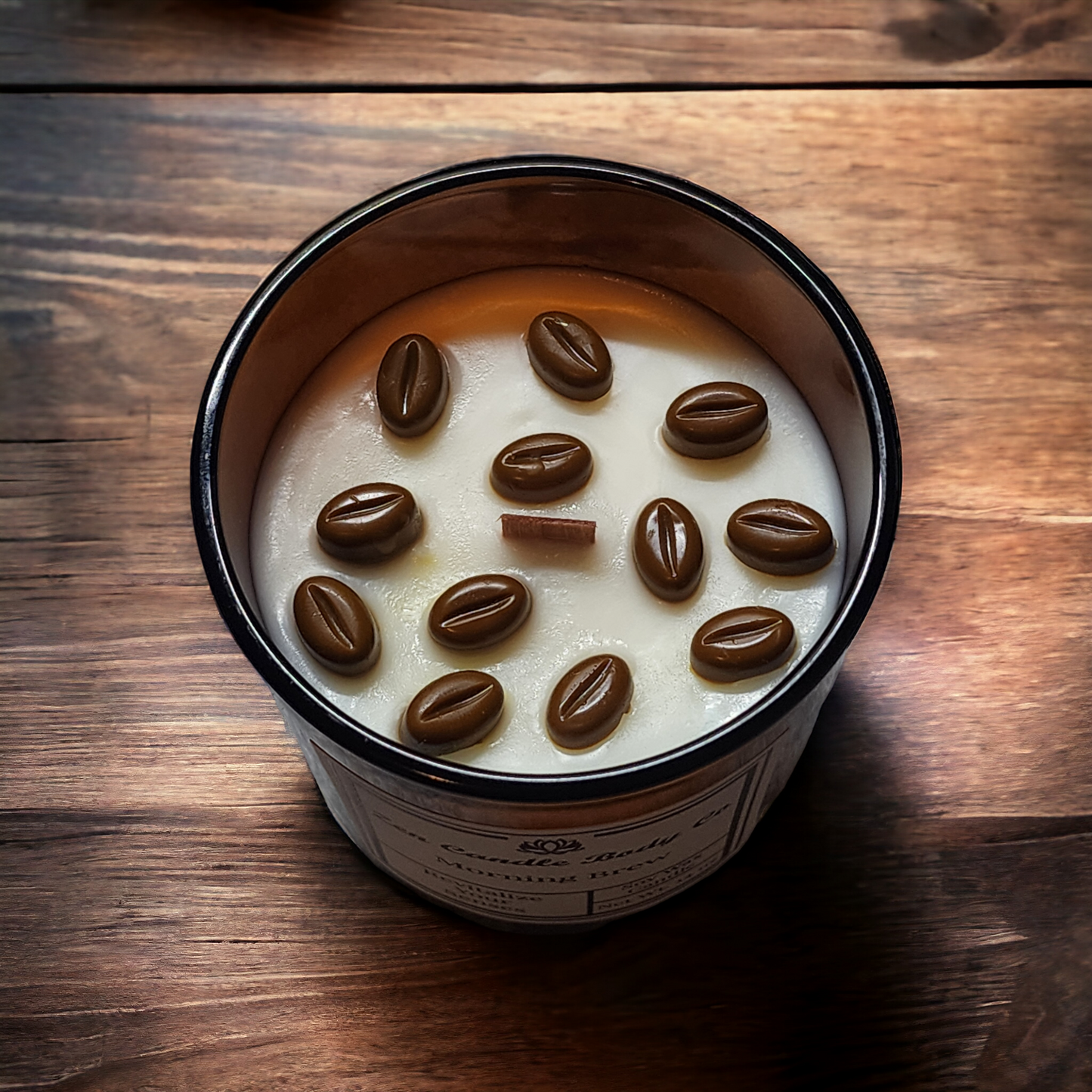 Coffee House Soy Wax Candle with Coffee Bean Topping