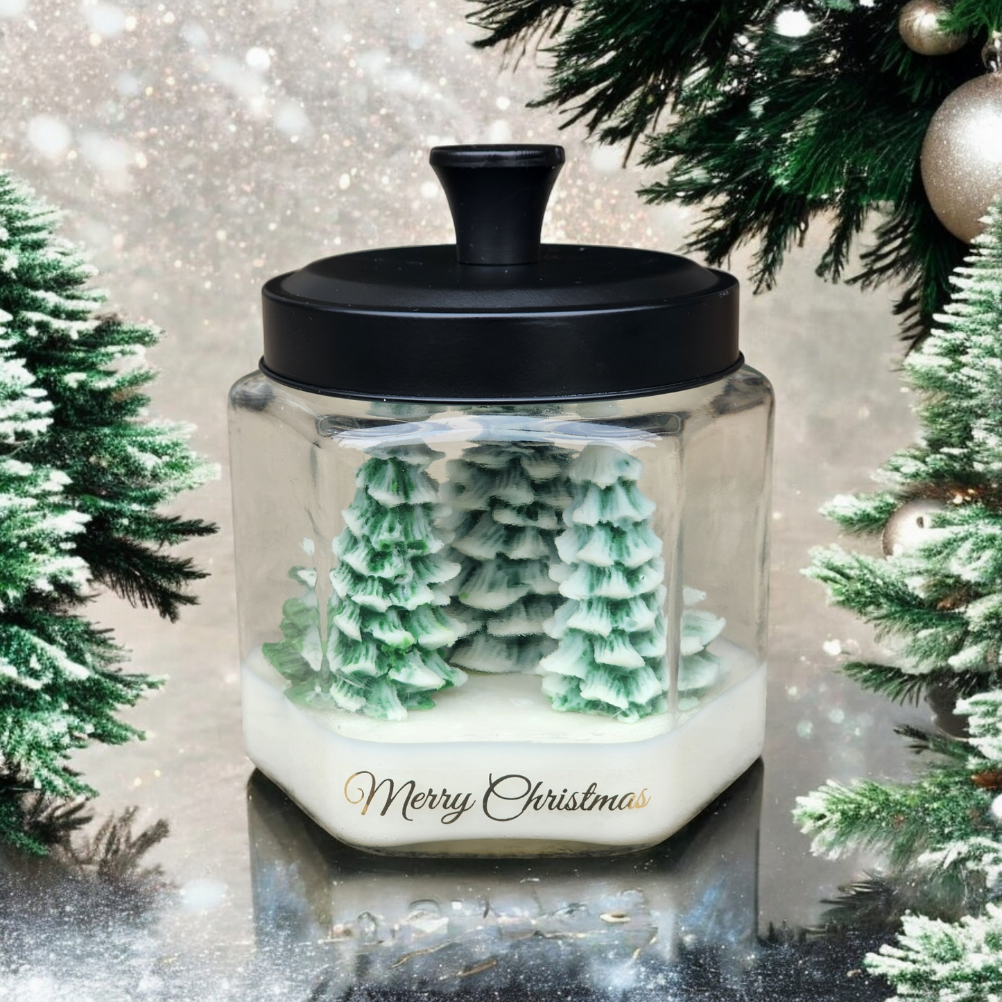 Christmas Tree Village Soy Wax Candle