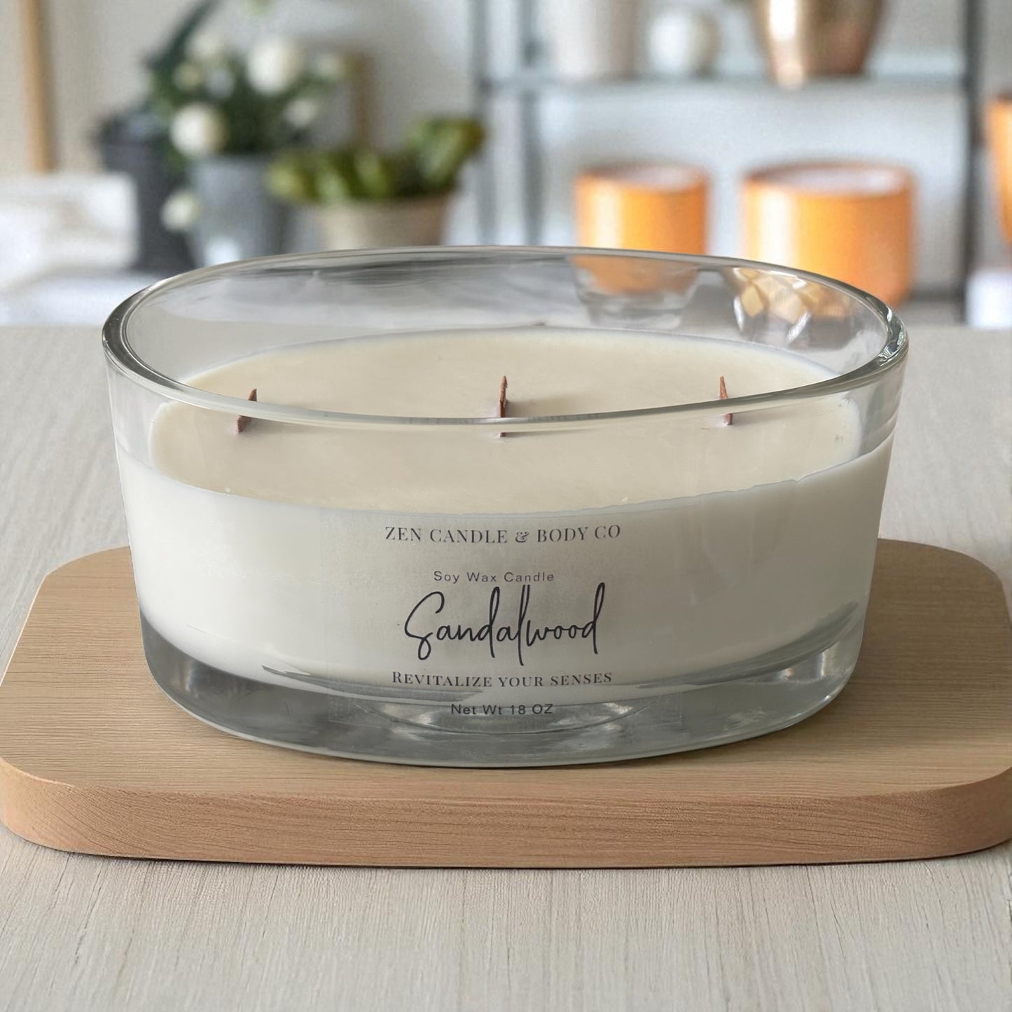 Elegant Oval Jar Soy Candle