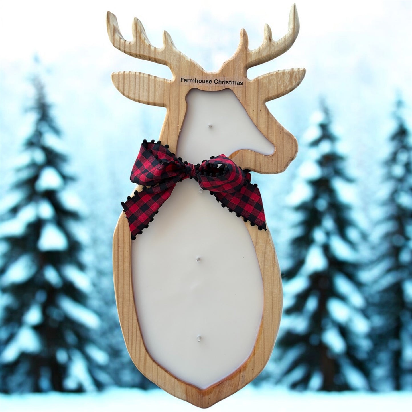 Wooden Deer Holiday Candle – 18oz