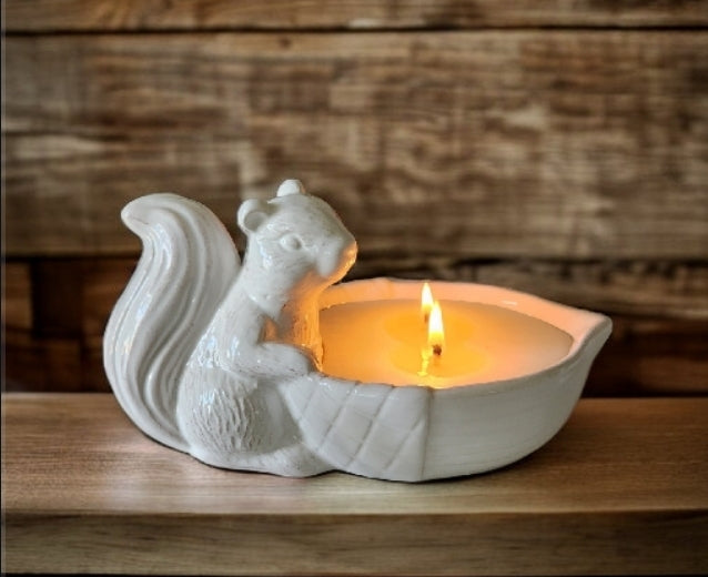 Squirrel Ceramic Jar Soy Candle