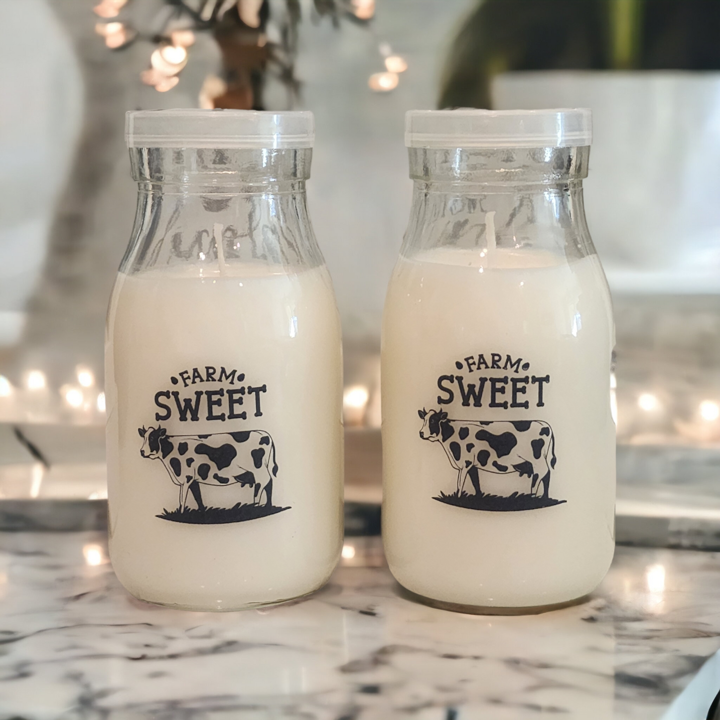 Farm Fresh Milk theme soy wax candle
