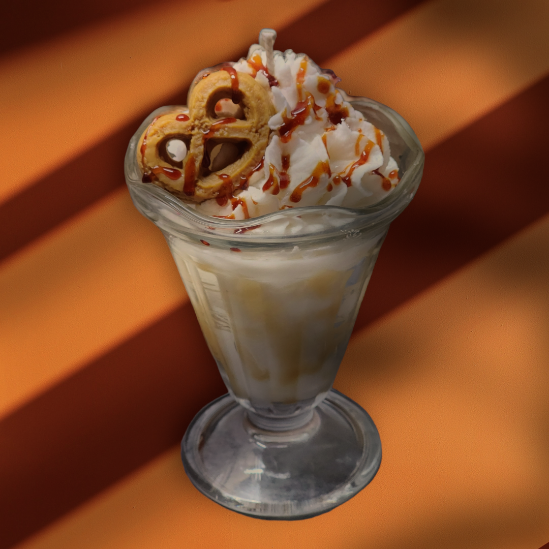 Salted Caramel Pretzel Sundae Candle