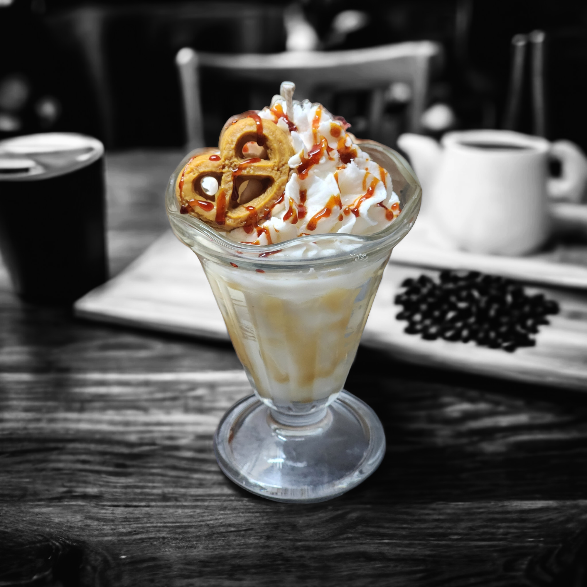 Salted Caramel Pretzel Sundae Candle