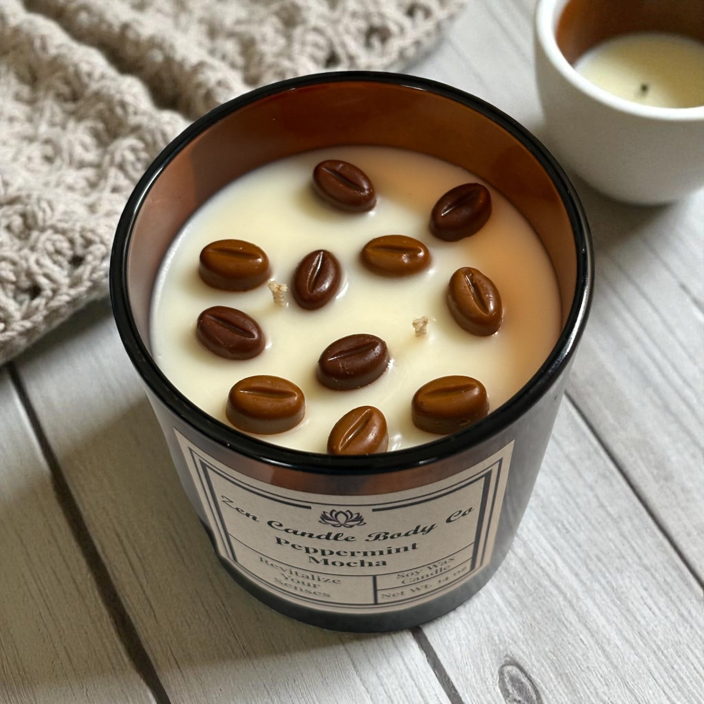 Coffee House Soy Wax Candle with Coffee Bean Topping