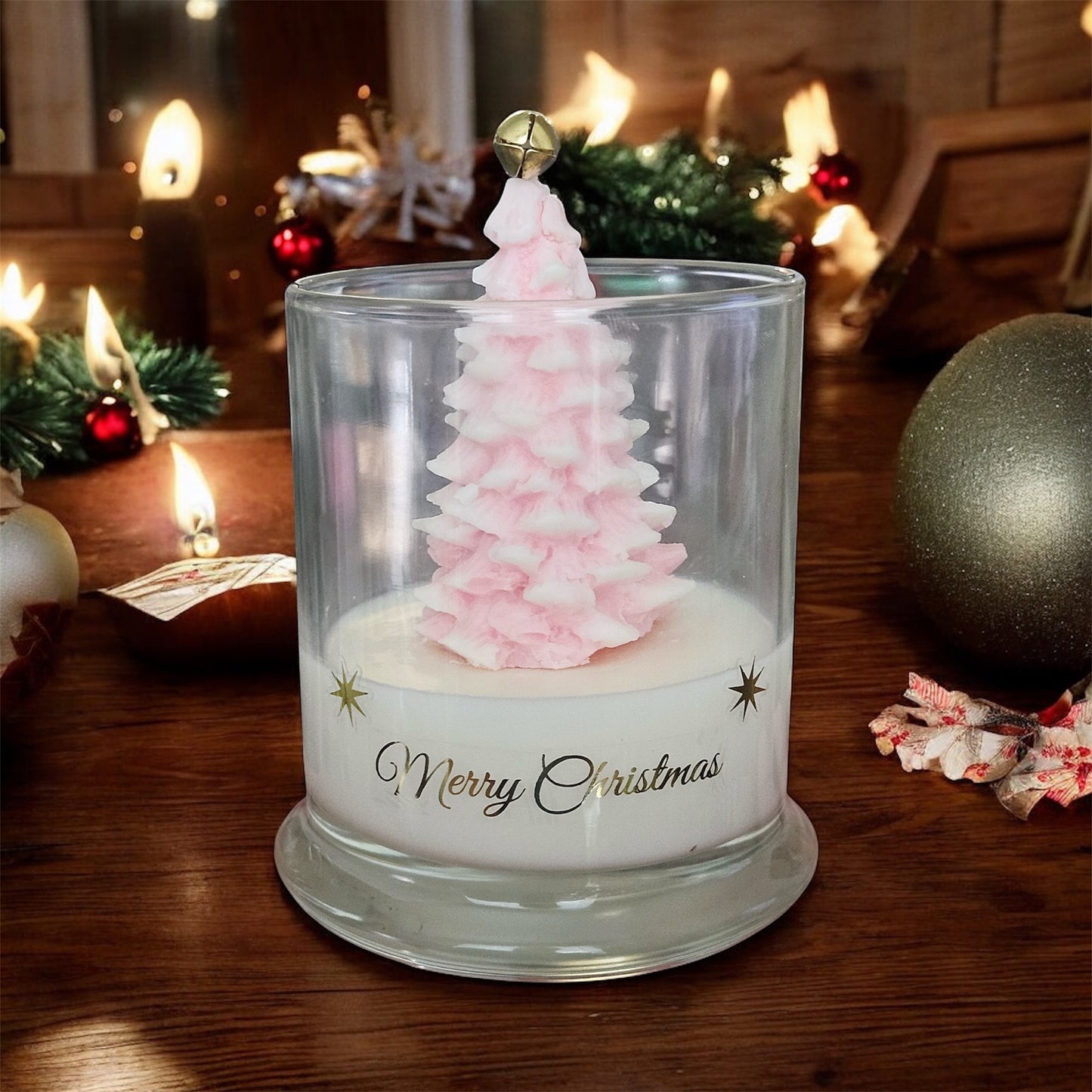 Pink Christmas Luxe Collection Soy Candle