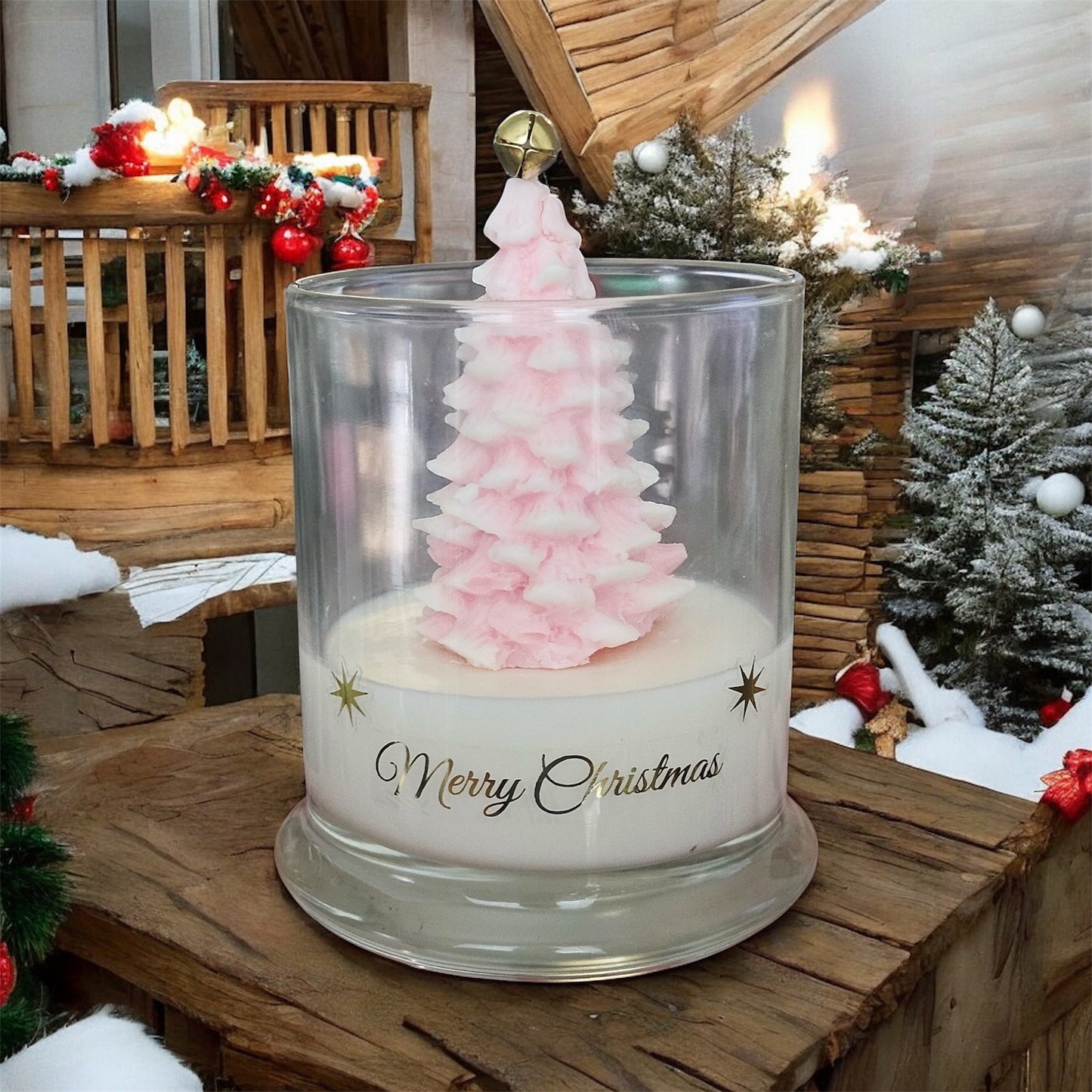 Pink Christmas Luxe Collection Soy Candle