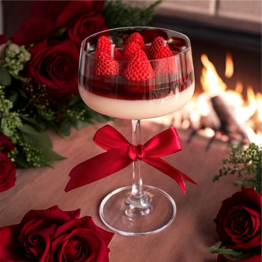 Strawberry champagne soy candle