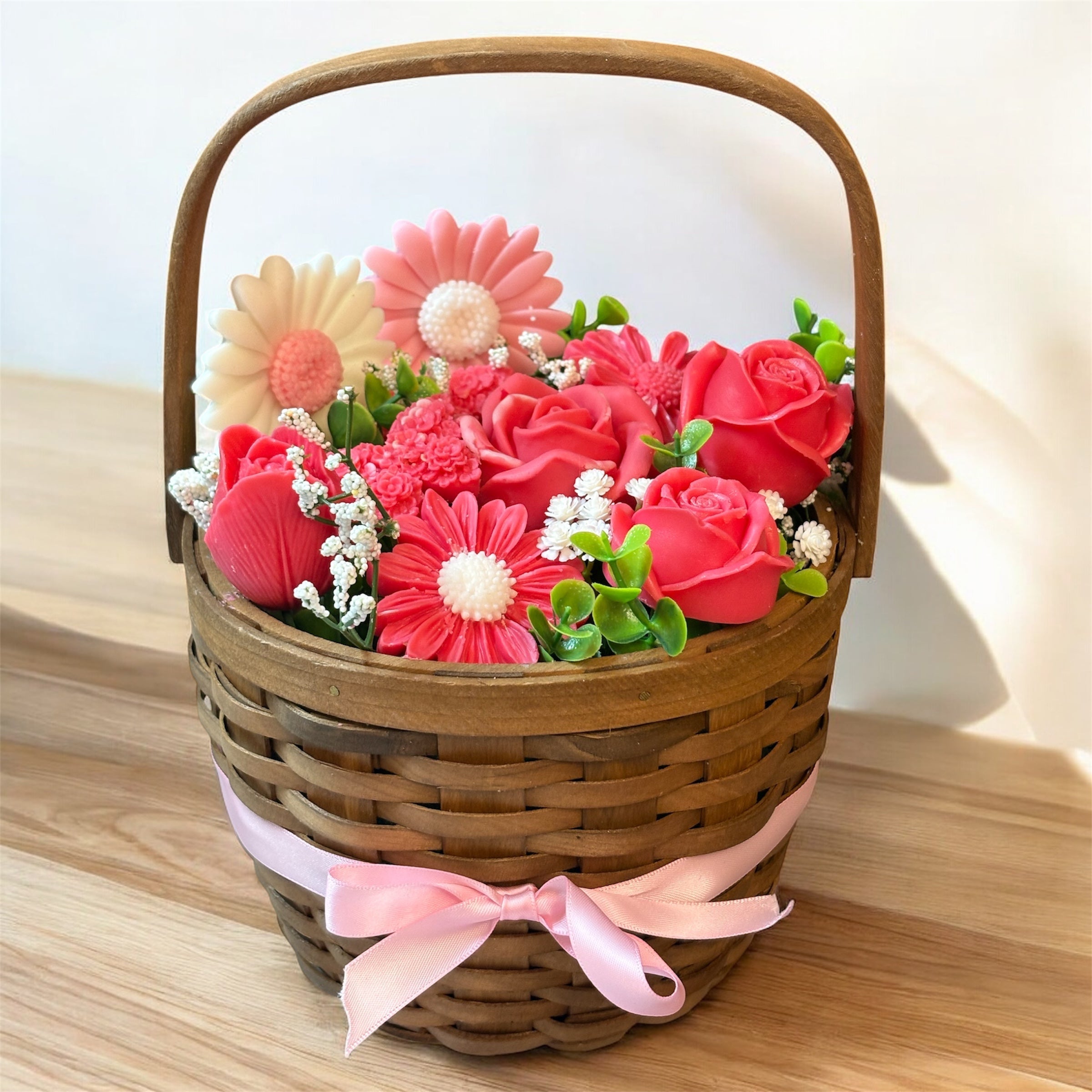 Bouquet Soy Wax Candles/Wax Melts In Gift Basket