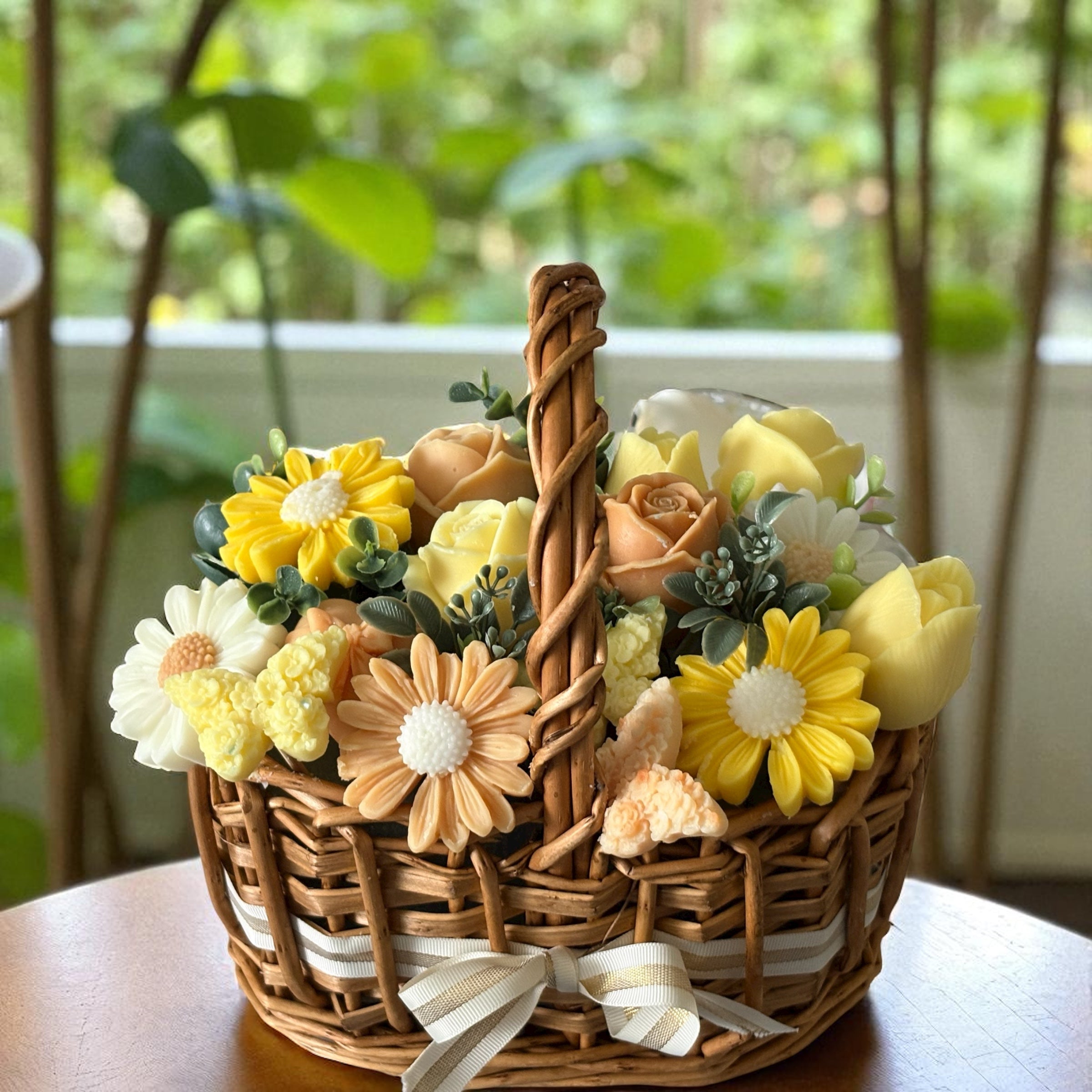 Bouquet Soy Wax Candles/Wax Melts In Gift Basket