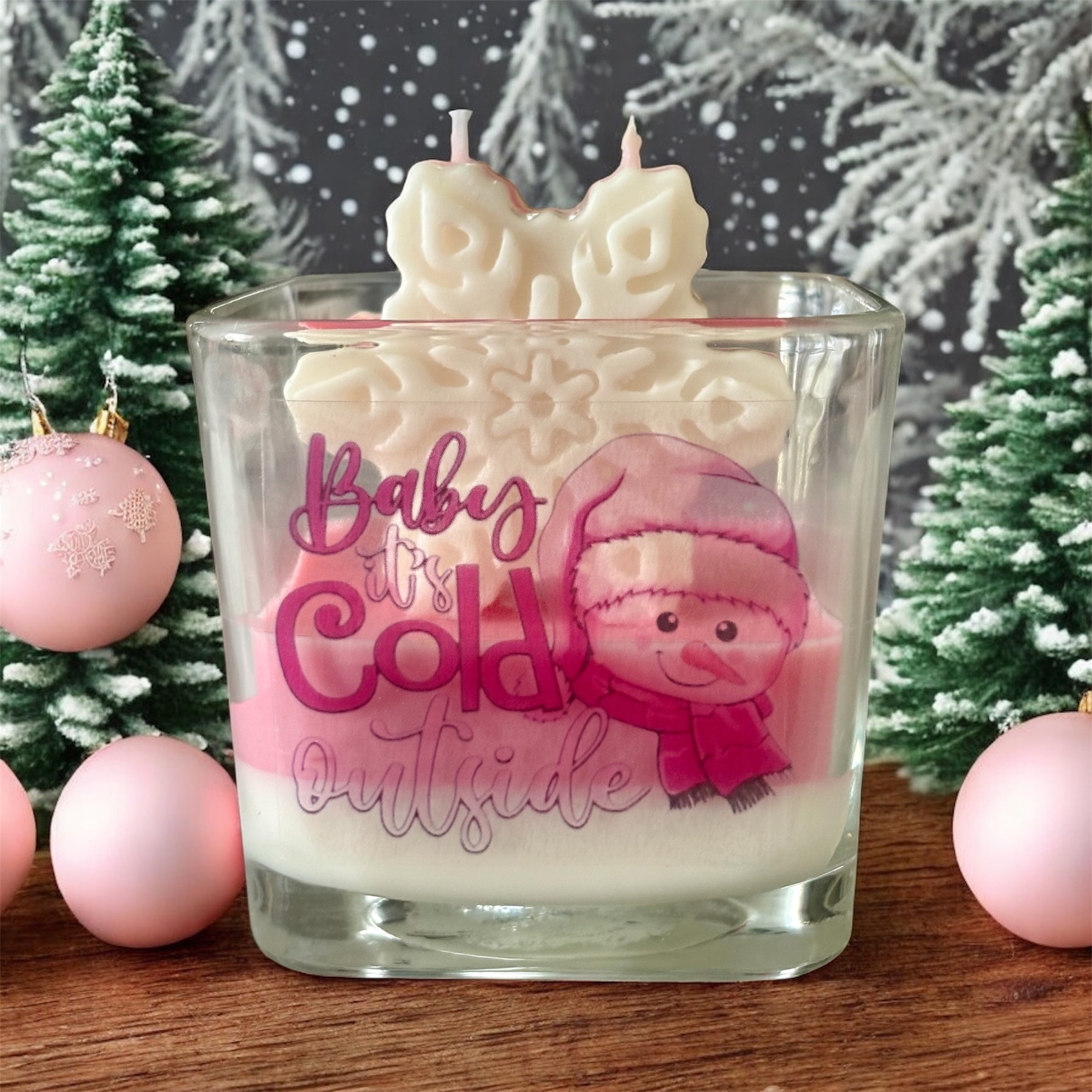 Baby It's Cold Outside Pink Collection Soy Wax Candle